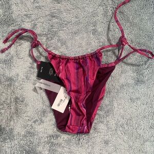 NWT Melissa Bentsen x NA-KD snake print drawstring bikini pantie large